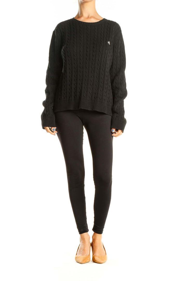 Black Cable Knit Sweater