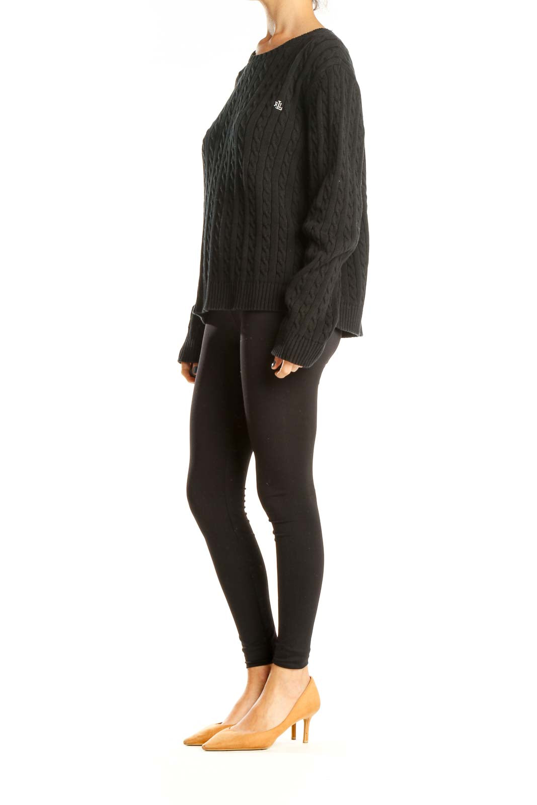 Black Cable Knit Sweater