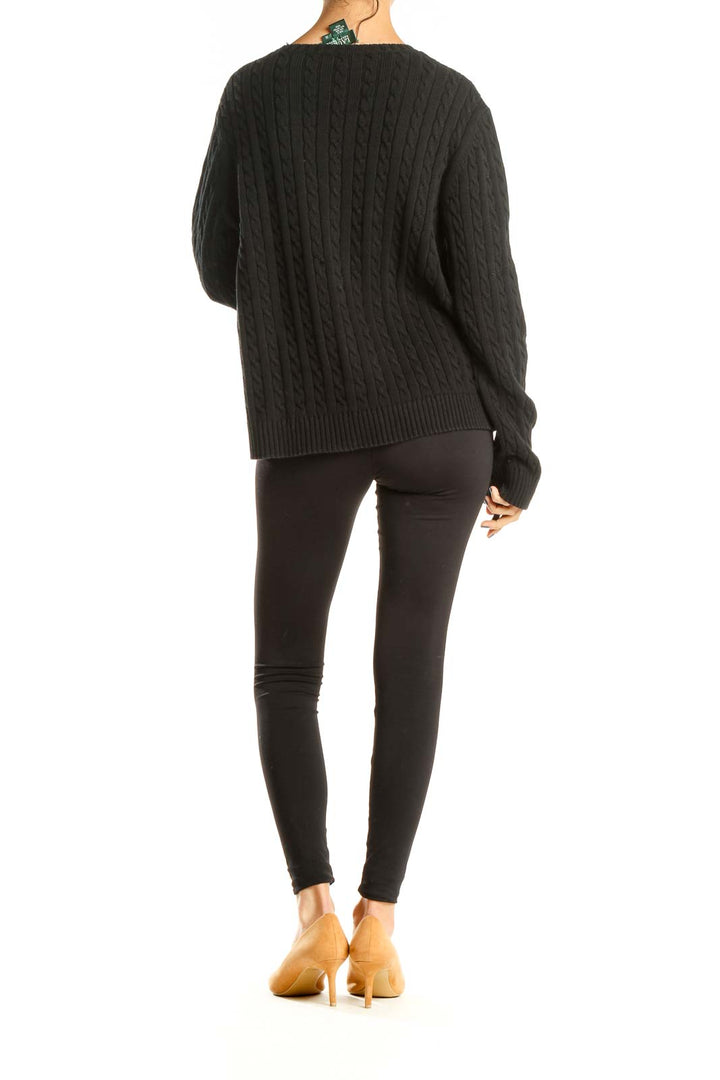 Black Cable Knit Sweater