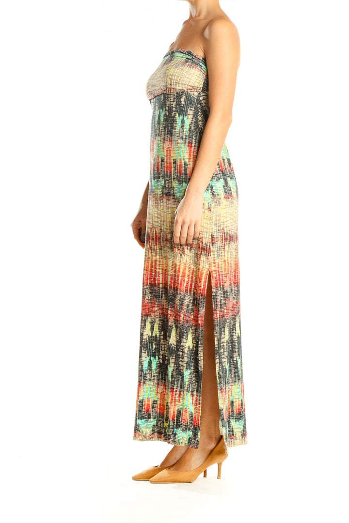 Multicolor Printed Bohemian Column Dress