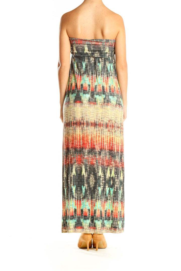 Multicolor Printed Bohemian Column Dress