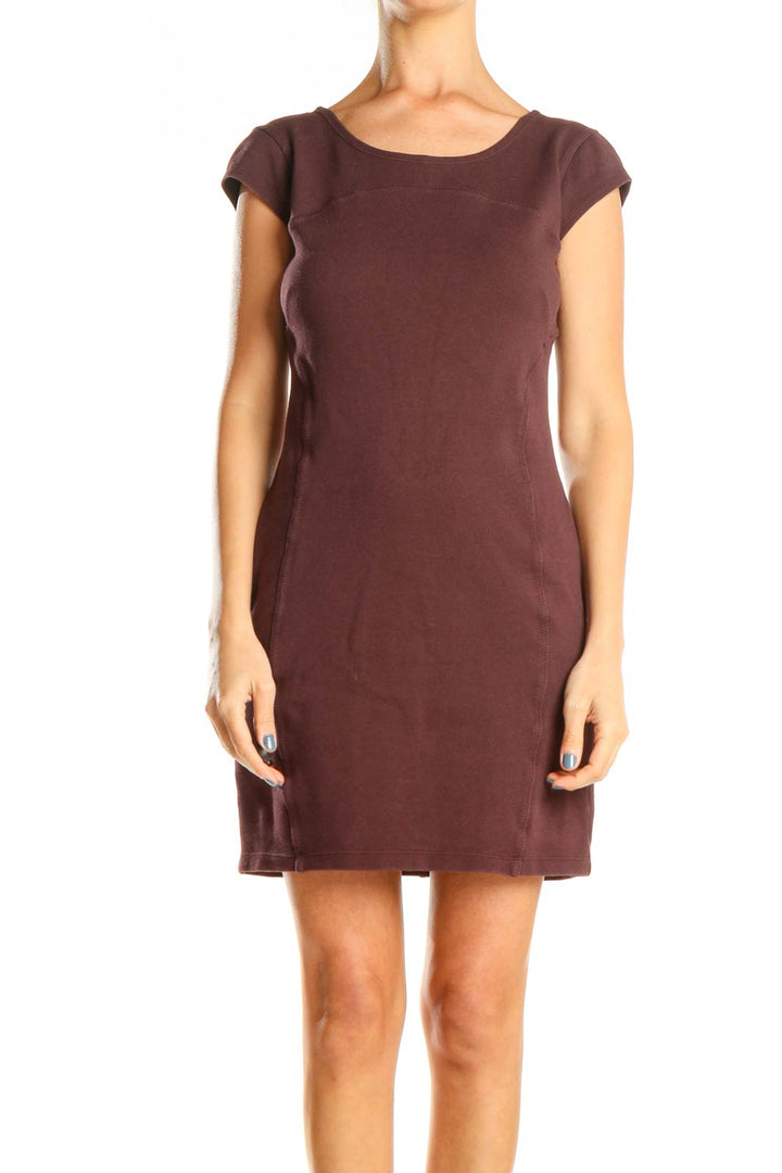 Purple Casual Sheath Dress