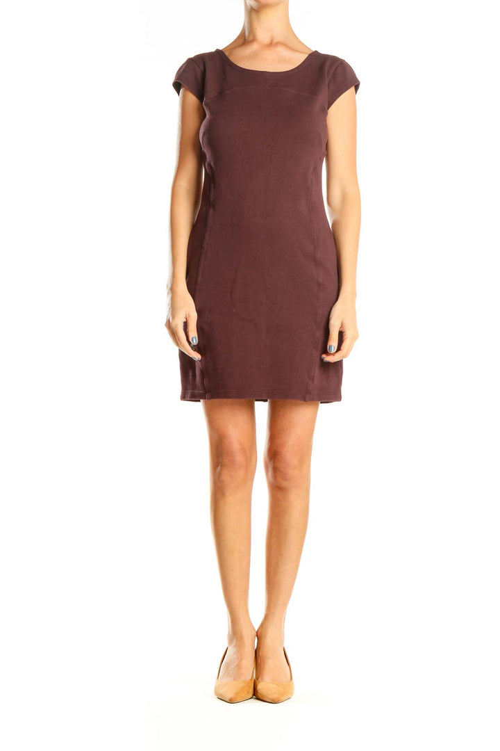 Purple Casual Sheath Dress