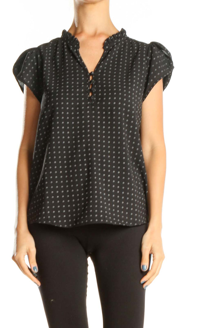 Black Polka Dot All Day Wear Top