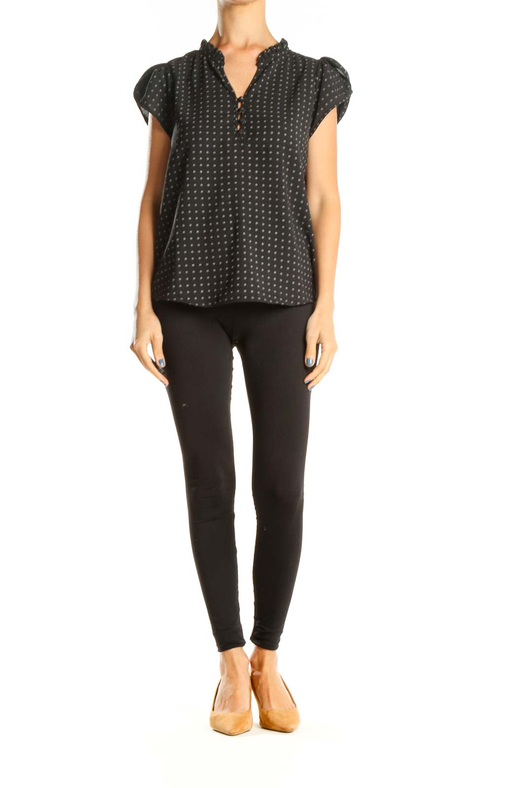 Black Polka Dot All Day Wear Top