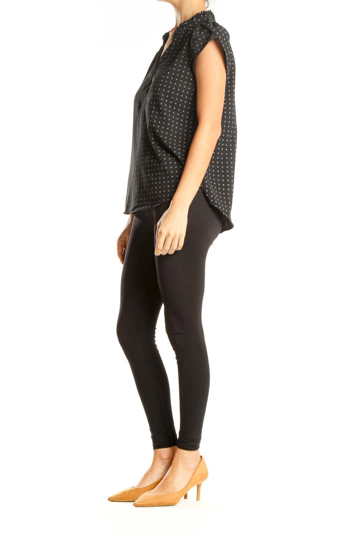 Black Polka Dot All Day Wear Top