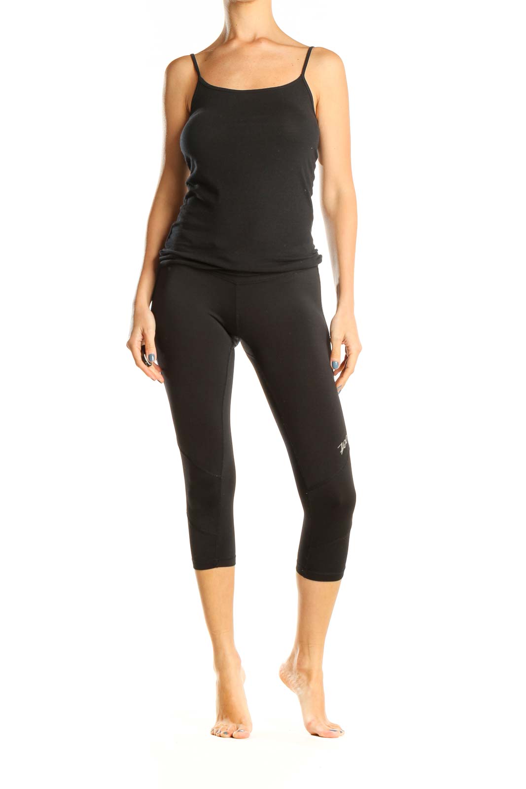 Black Activewear Cropped Leggings