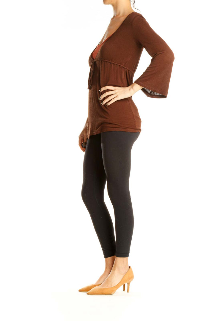 Brown Casual Top