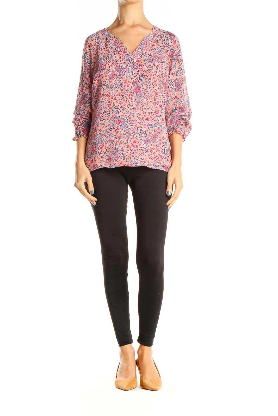 Pink Paisley Brunch Top