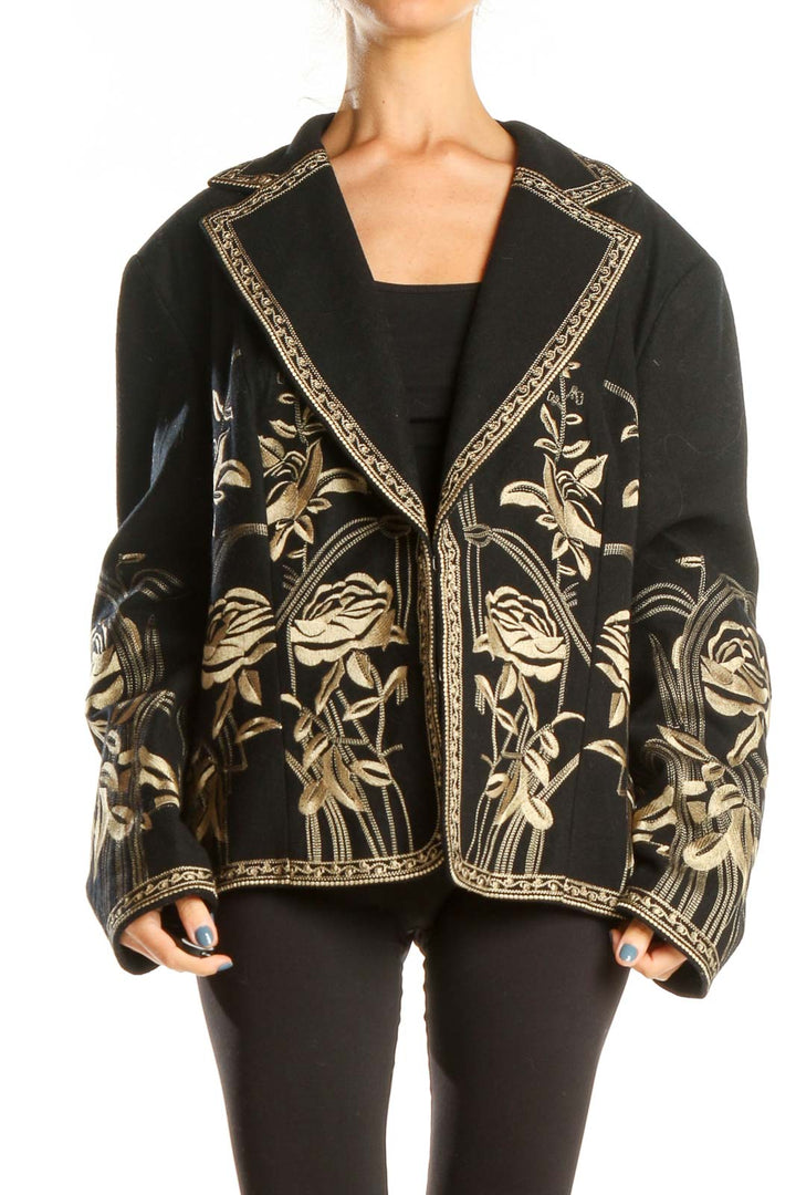 Black Floral Retro Jacket