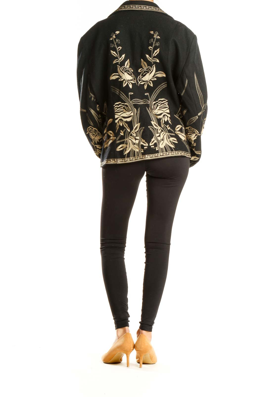 Black Floral Retro Jacket