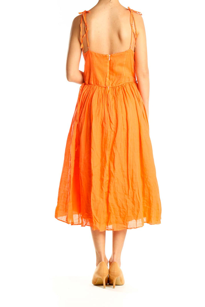 Orange Day Fit & Flare Dress