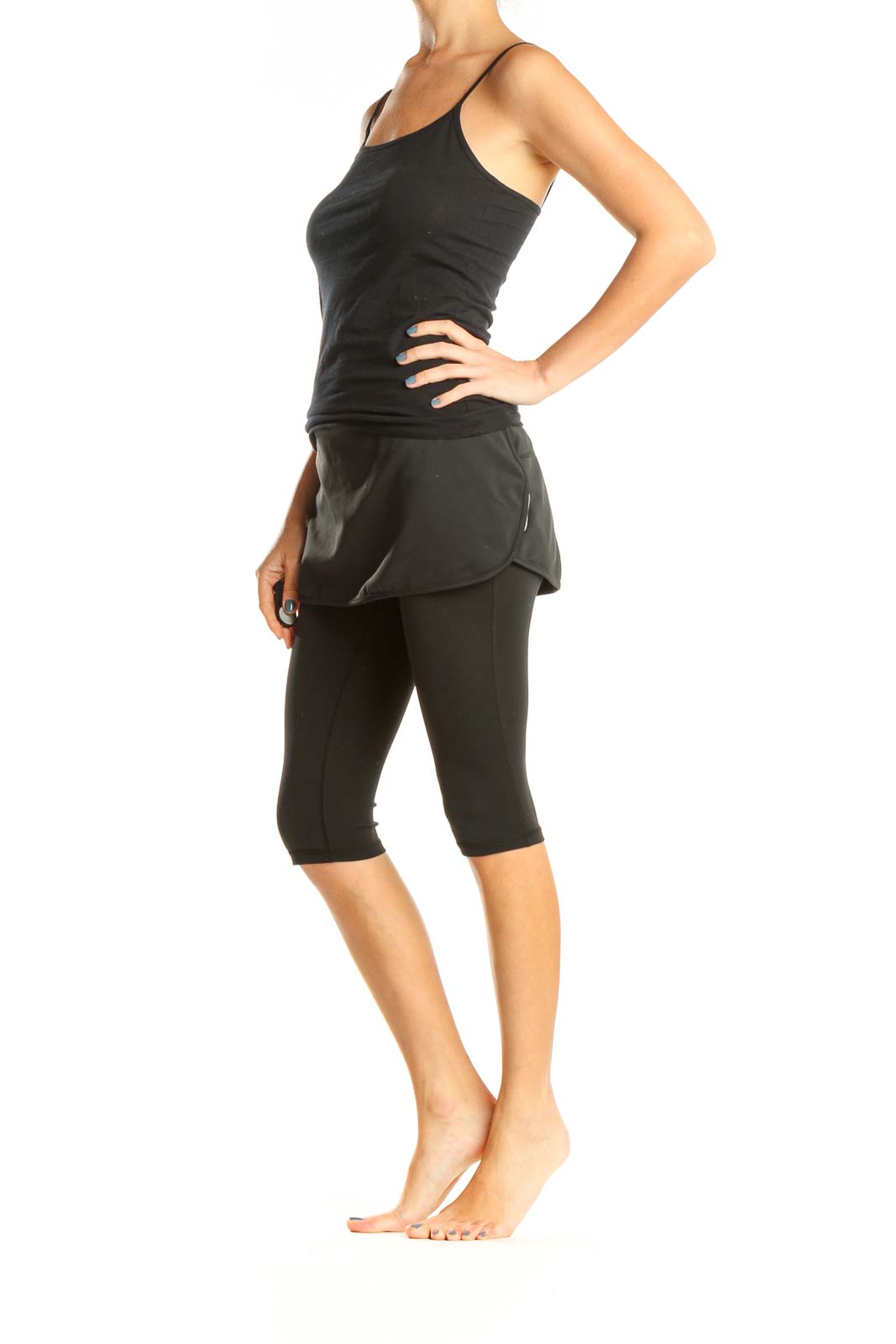 Black Activewear Shorts w/ Skirt