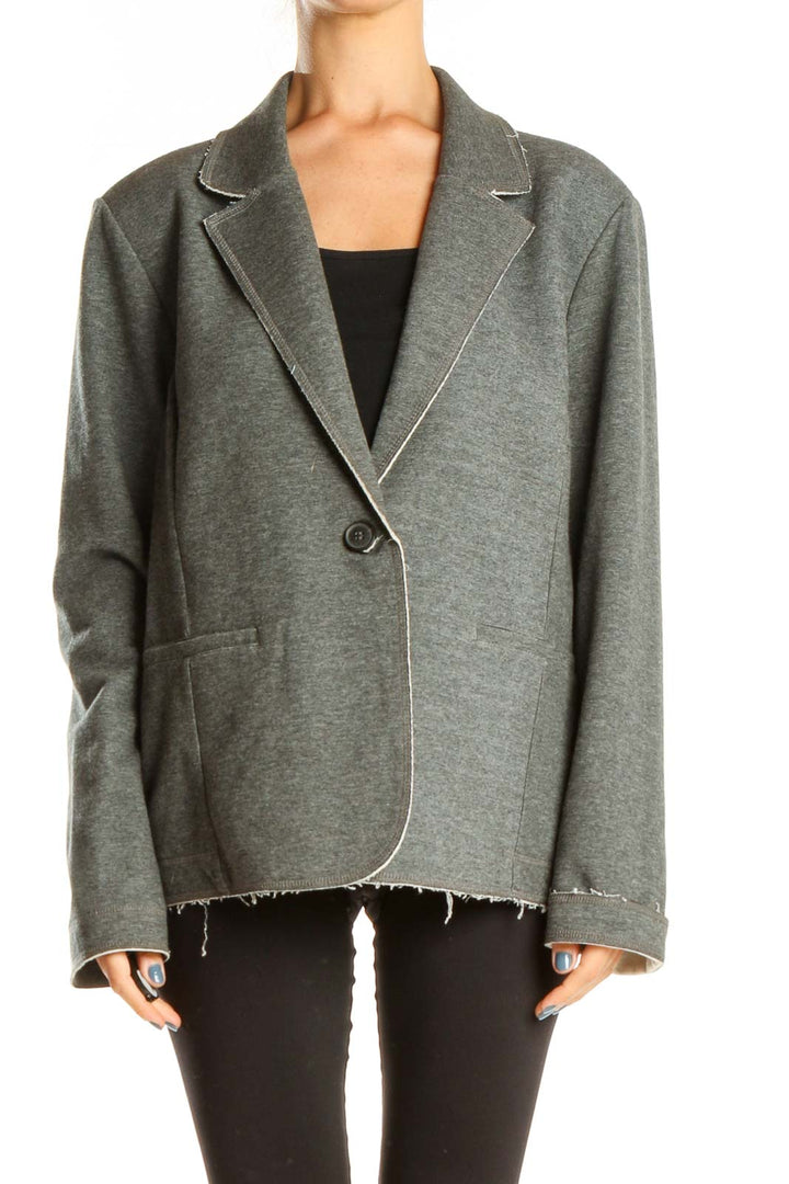 Gray Distressed Blazer