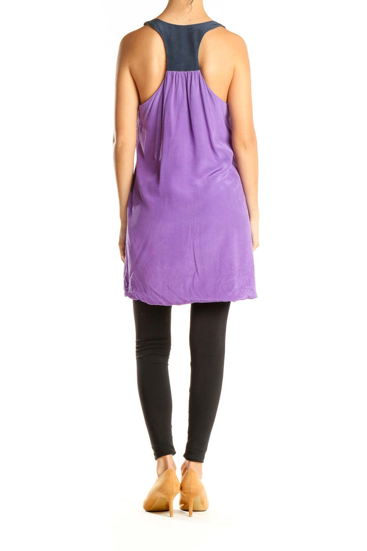 Purple Detailed Designer Shift Dress