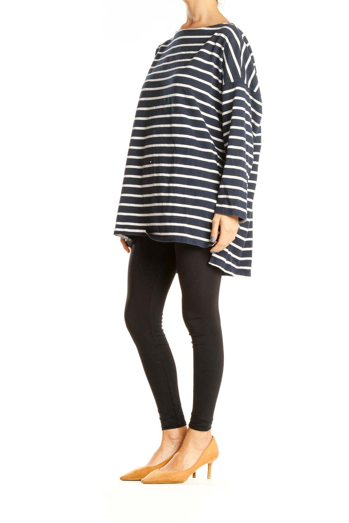 Blue Striped Classic Top