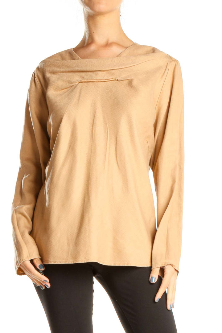 Beige Casual Top