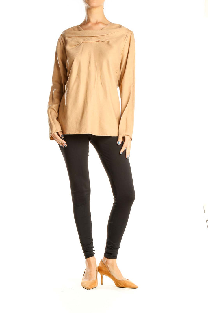 Beige Casual Top