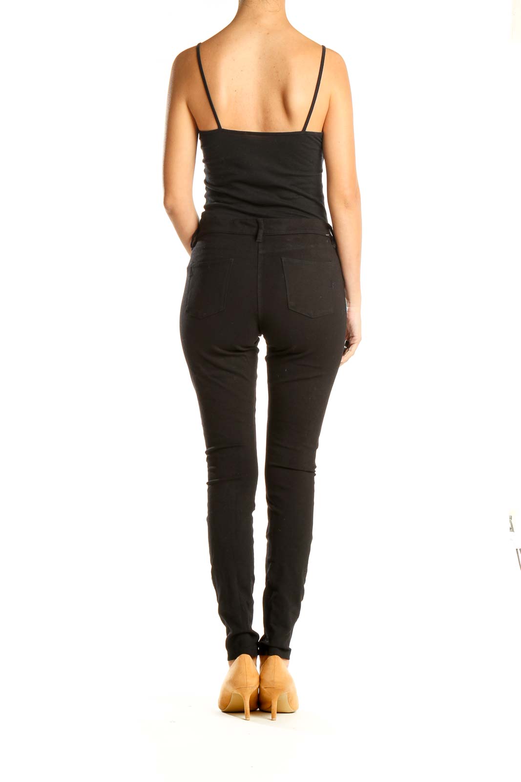 Black Casual Skinny Pants