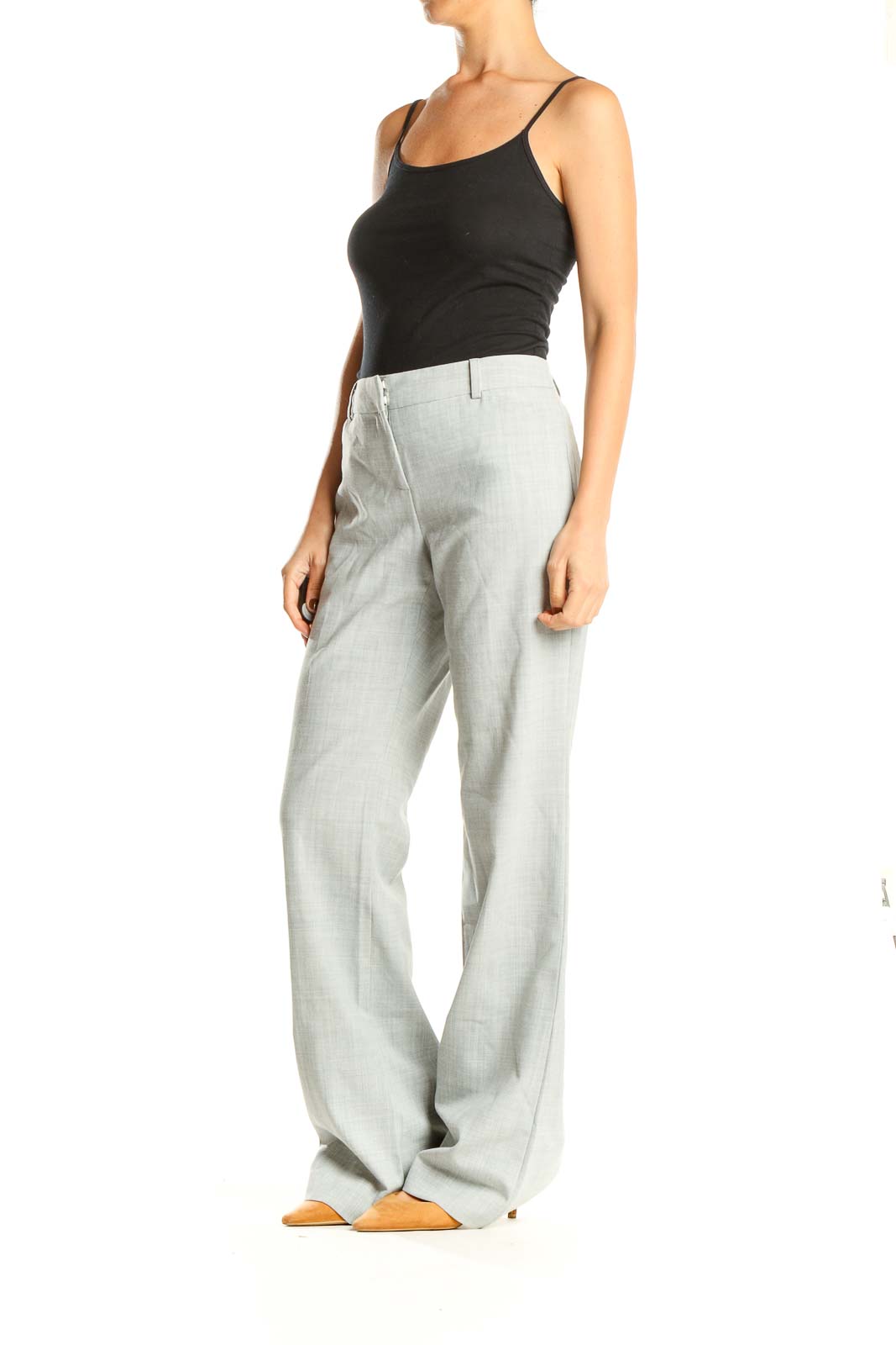 Gray Casual Trousers