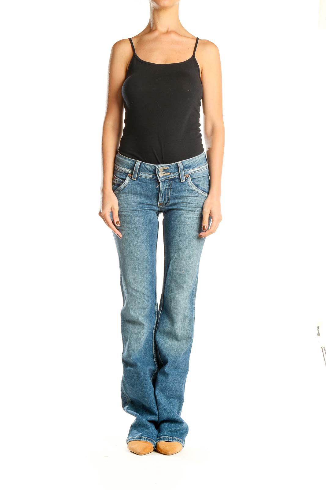 Blue Retro Low Waisted Jeans