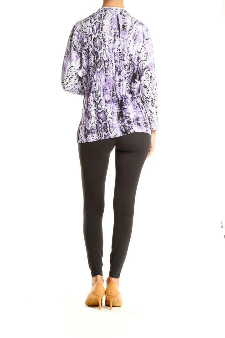 Purple Animal Print Retro Top