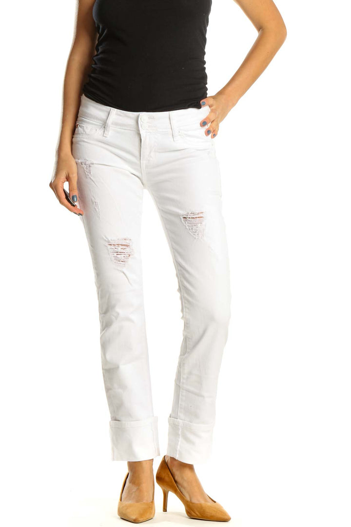 White Distressed Jeans