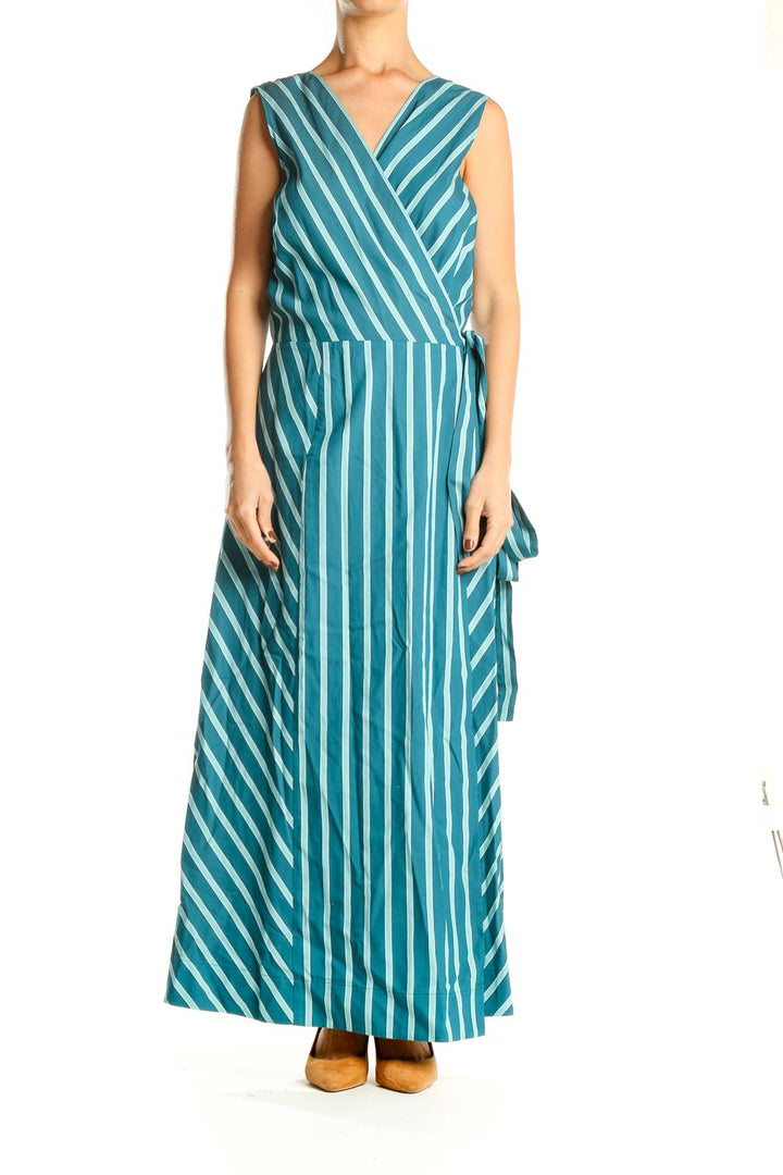 Blue Striped Day Column Dress