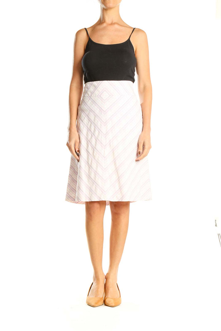 Pink Purple Chevron Brunch A-Line Skirt