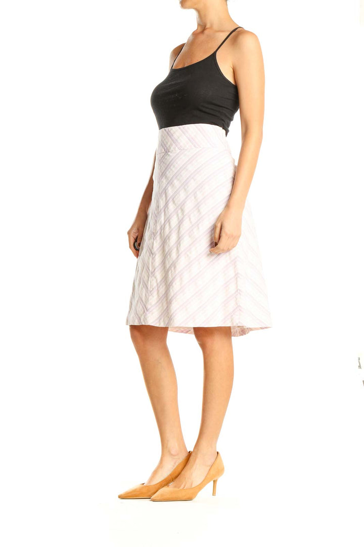 Pink Purple Chevron Brunch A-Line Skirt