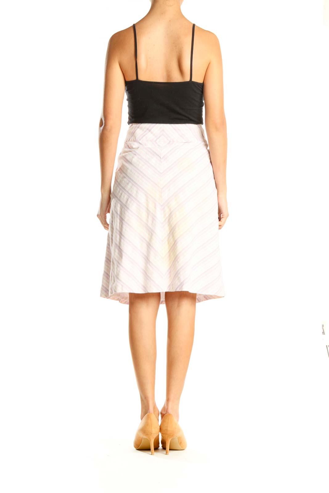 Pink Purple Chevron Brunch A-Line Skirt