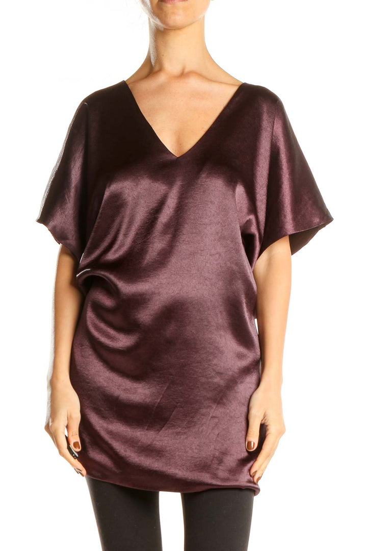 Purple Retro Shiny Long Top