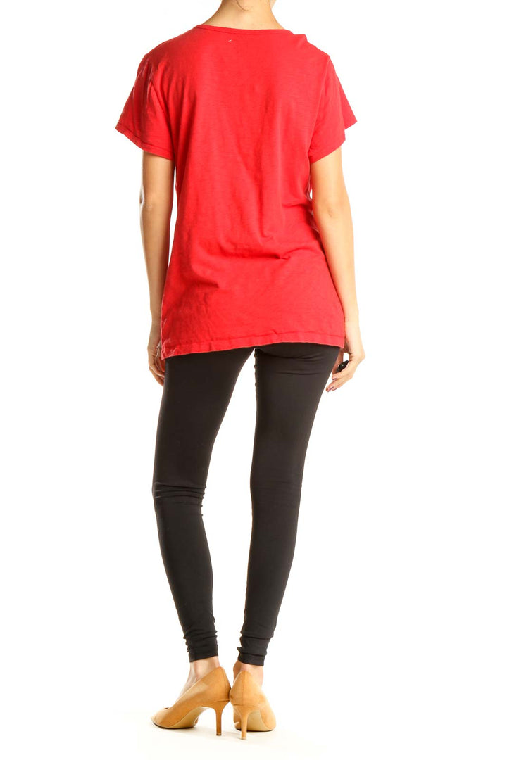 Red Casual T-Shirt