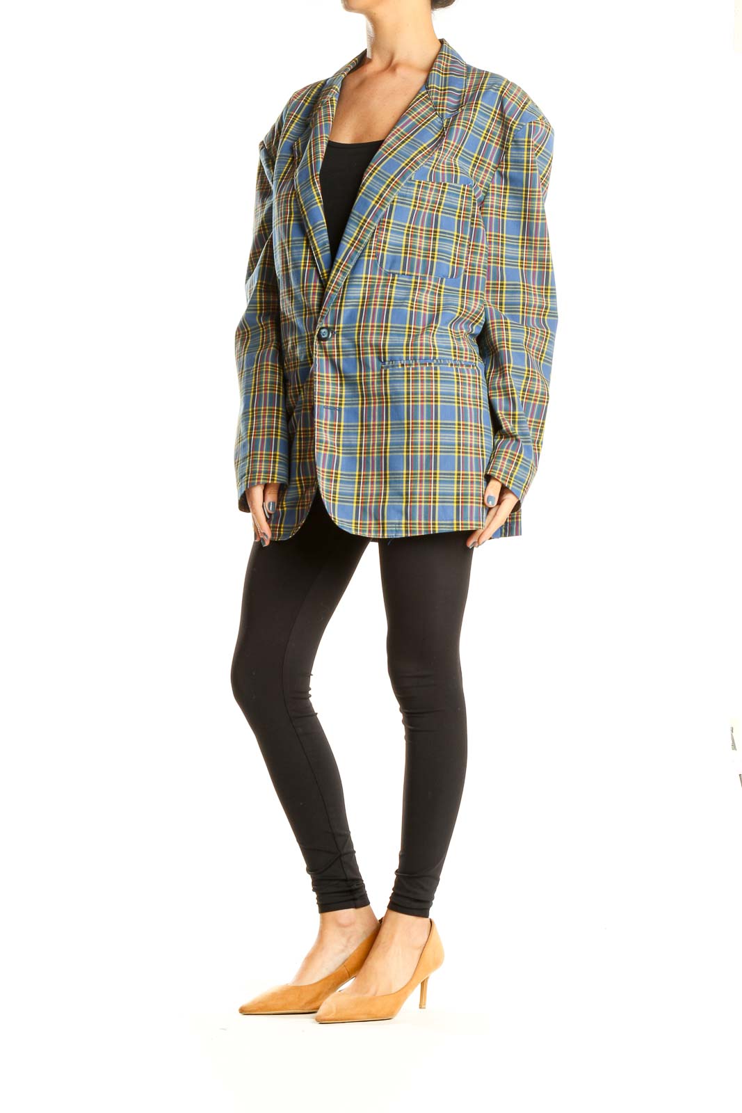 Multicolor Plaid Blazer