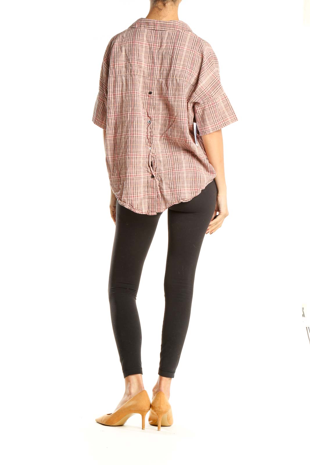 Pink Checkered Brunch Top