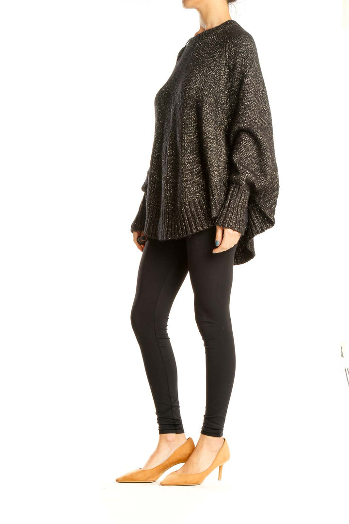 Black Gold Shimmer Party Sweater