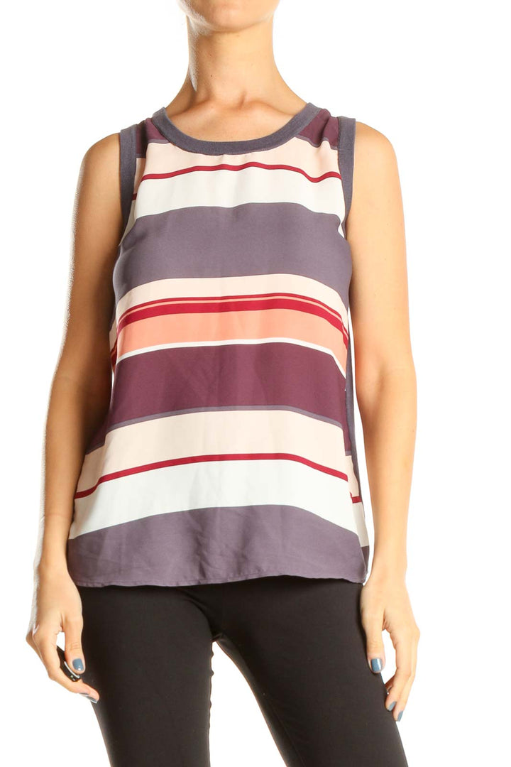 Multicolor Colorblock Casual Top