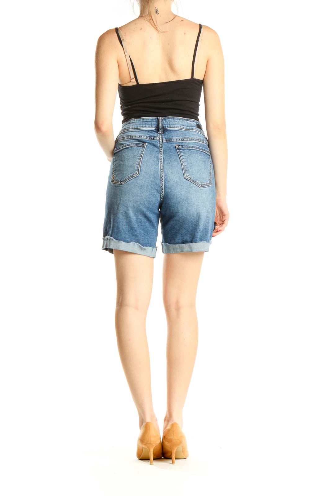 Blue Denim Casual Shorts