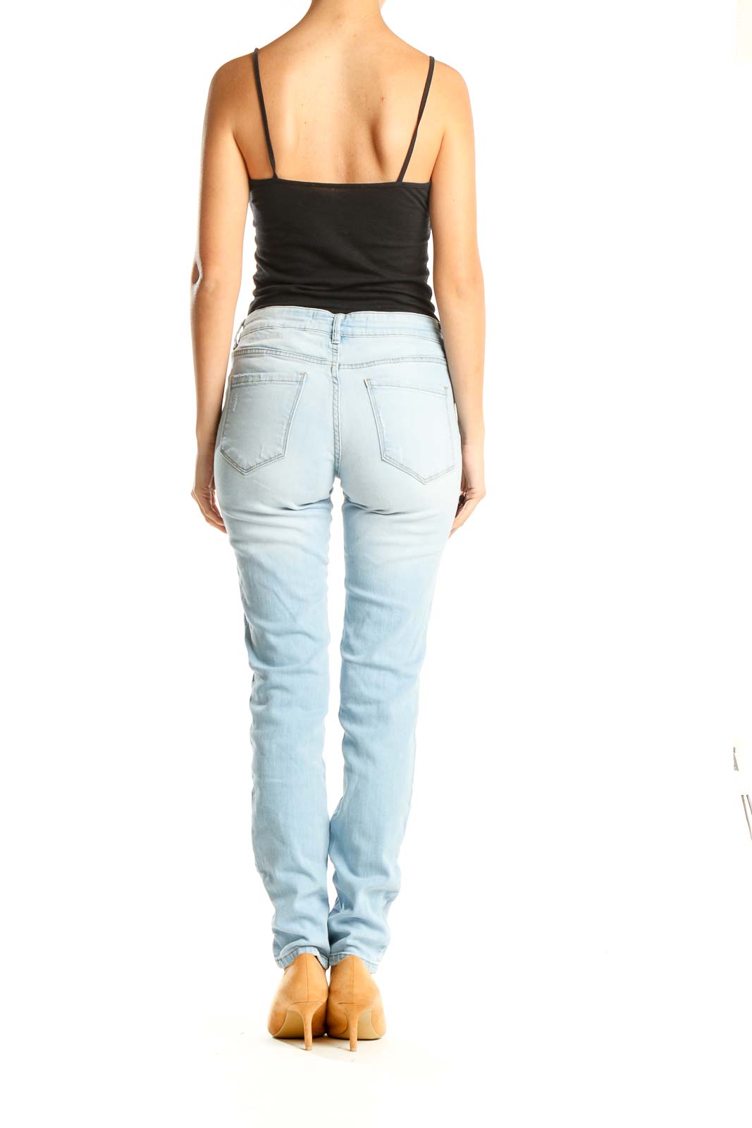 Blue Straight Leg Jeans