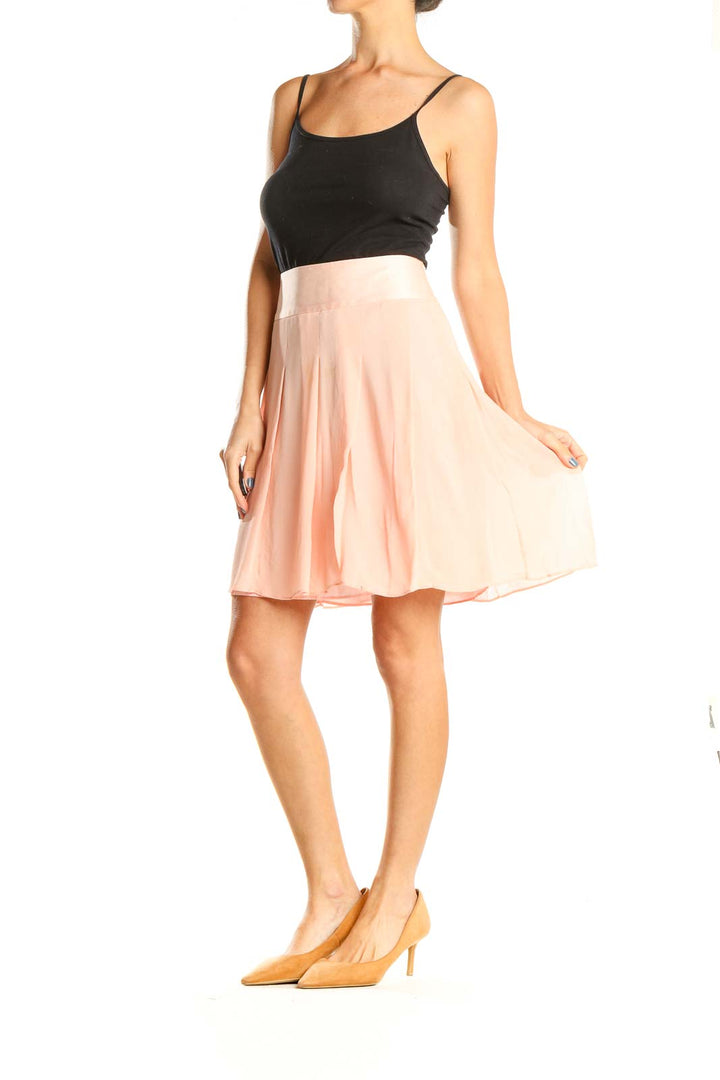 Pink Vintage Chic Flared Skirt