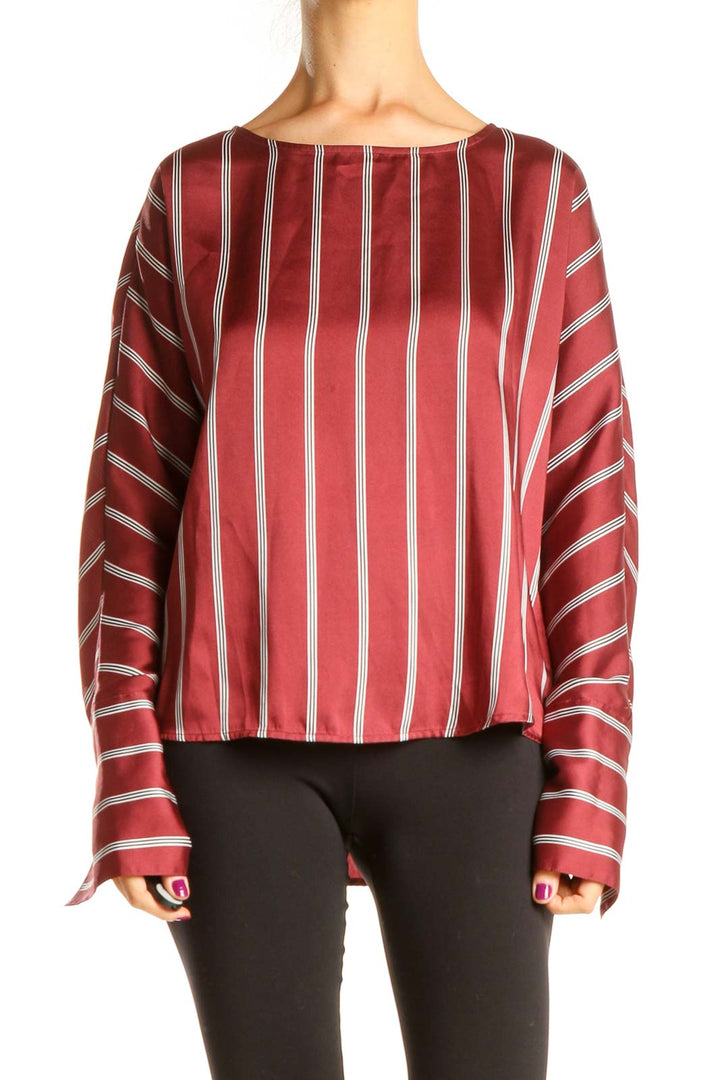 Red Striped Holiday Blouse