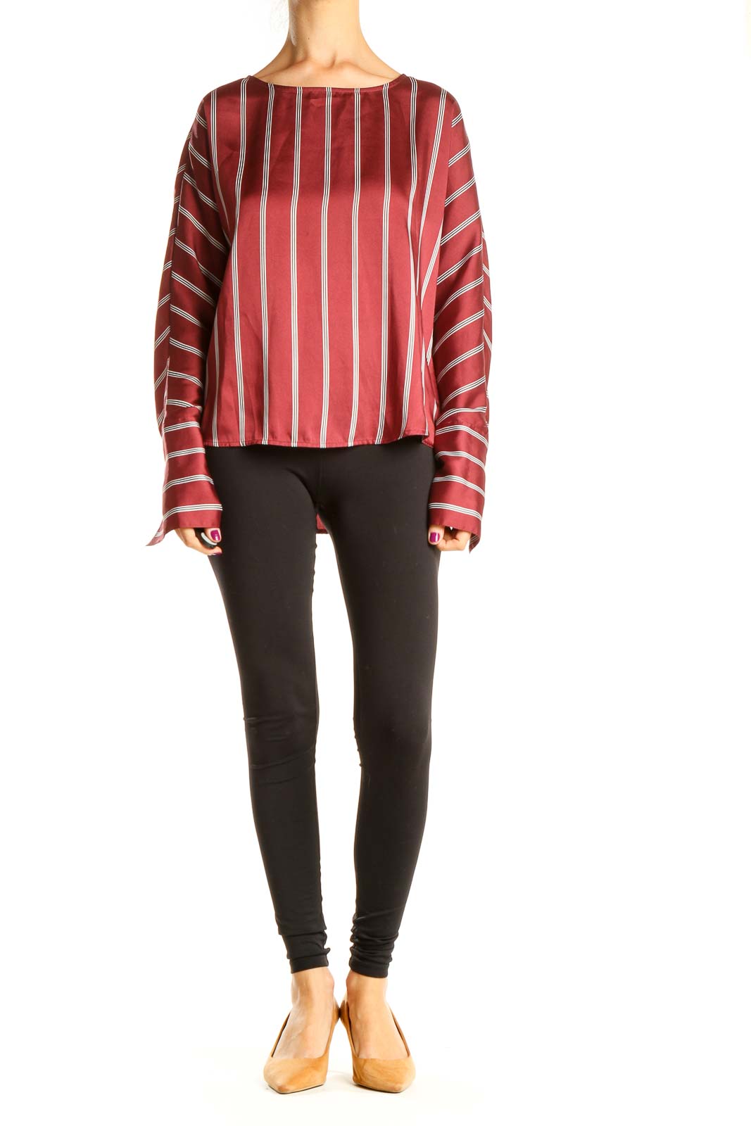 Red Striped Holiday Blouse