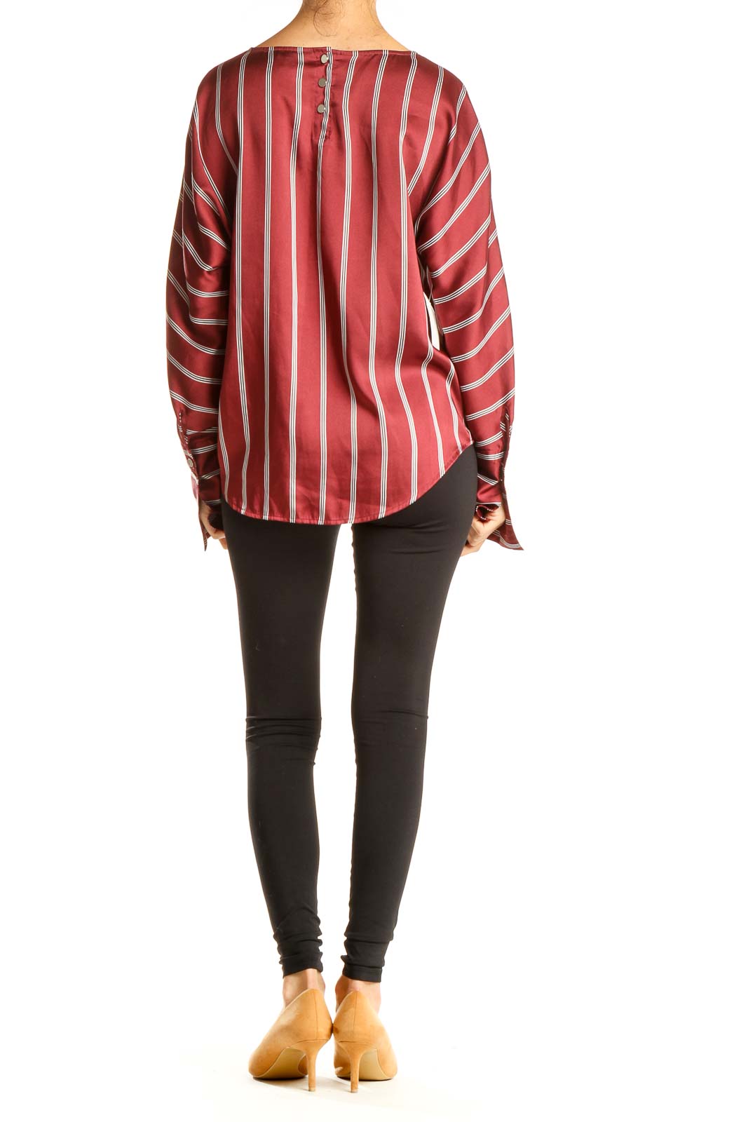 Red Striped Holiday Blouse