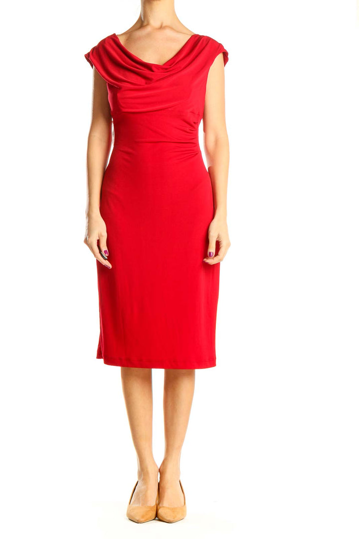 Red Work Sheath Dress