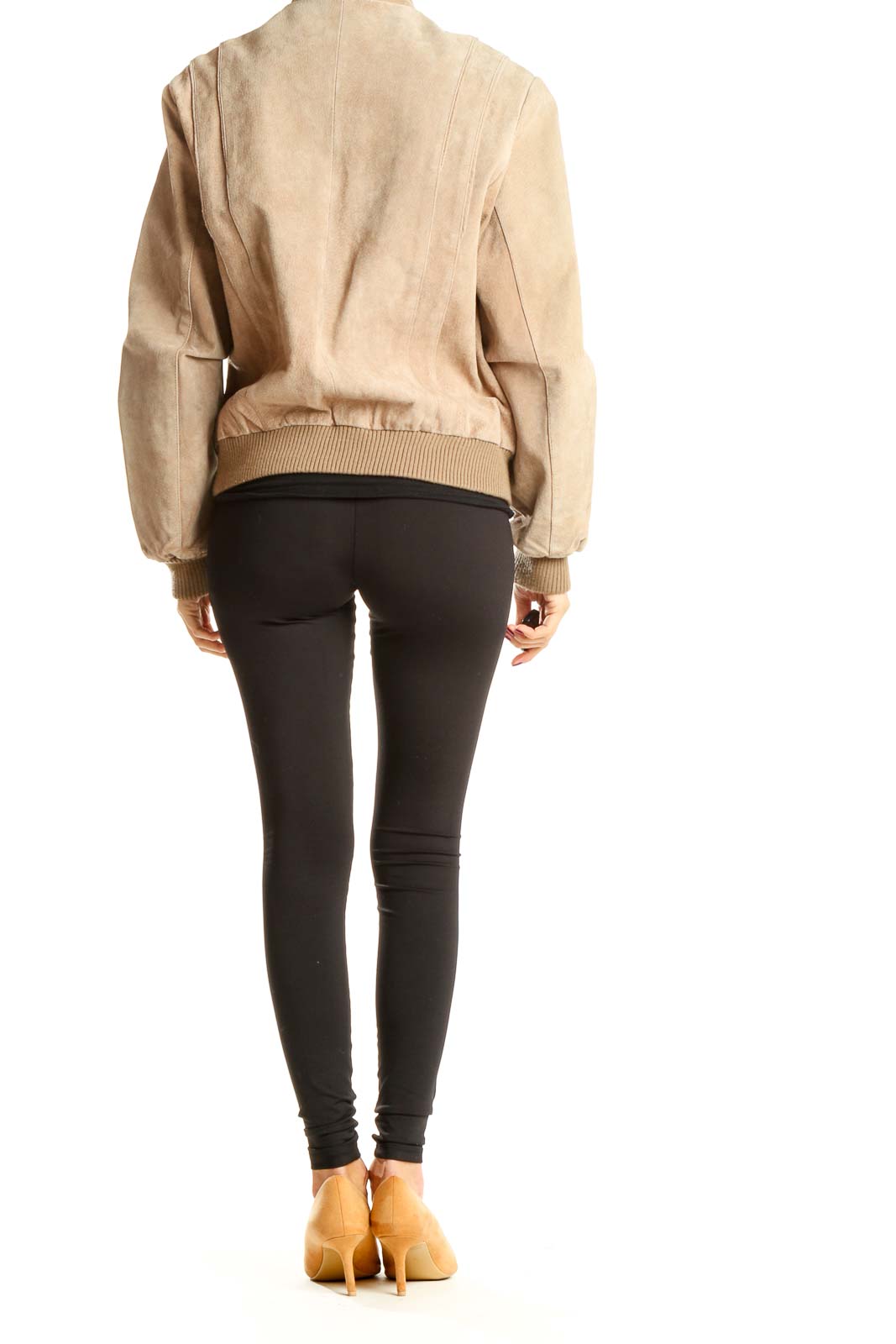 Beige Bomber Jacket