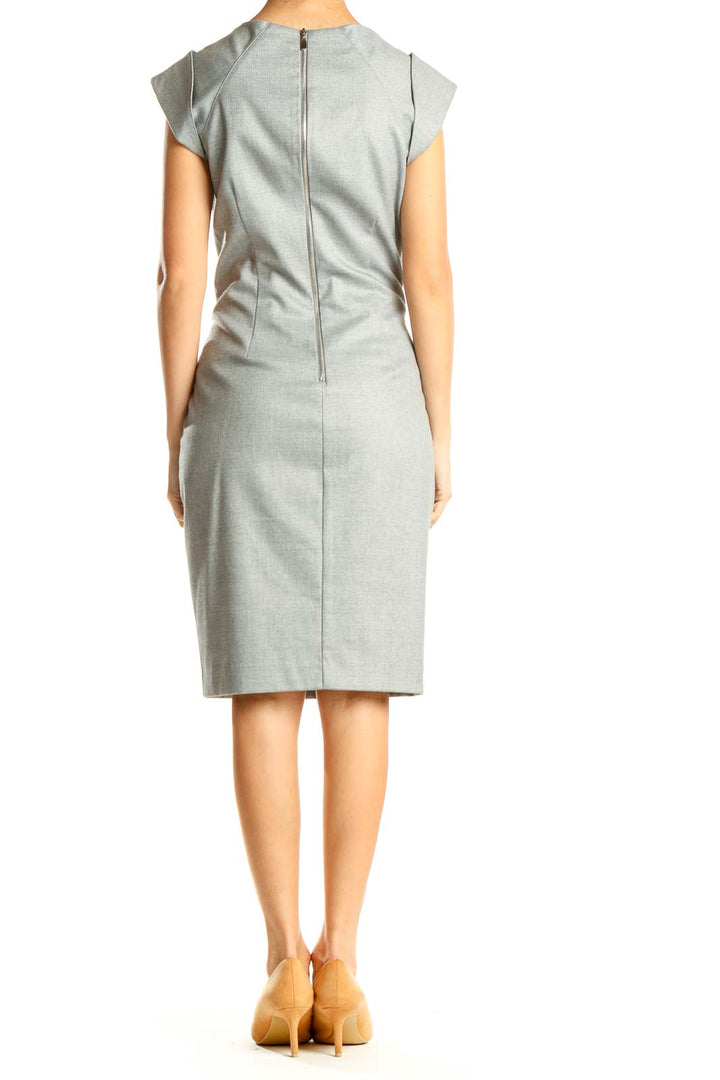 Gray Work Sheath Dress