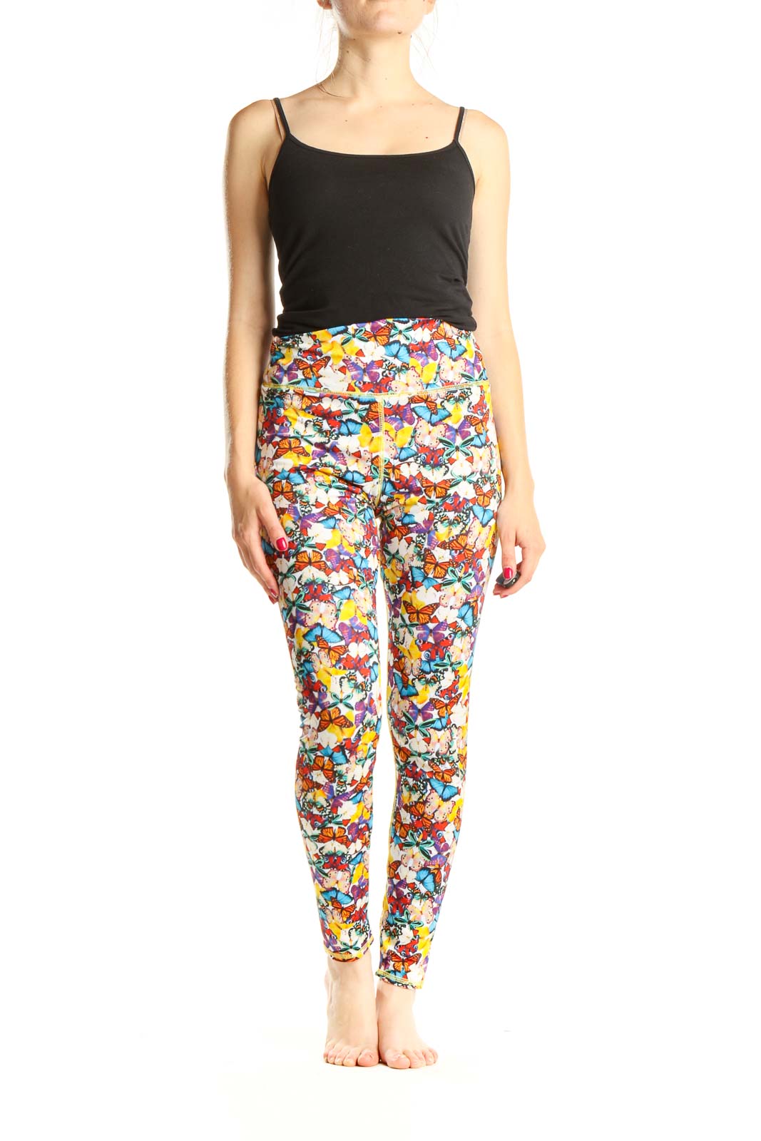 Rainbow Butterfly Print Activewear Leggings