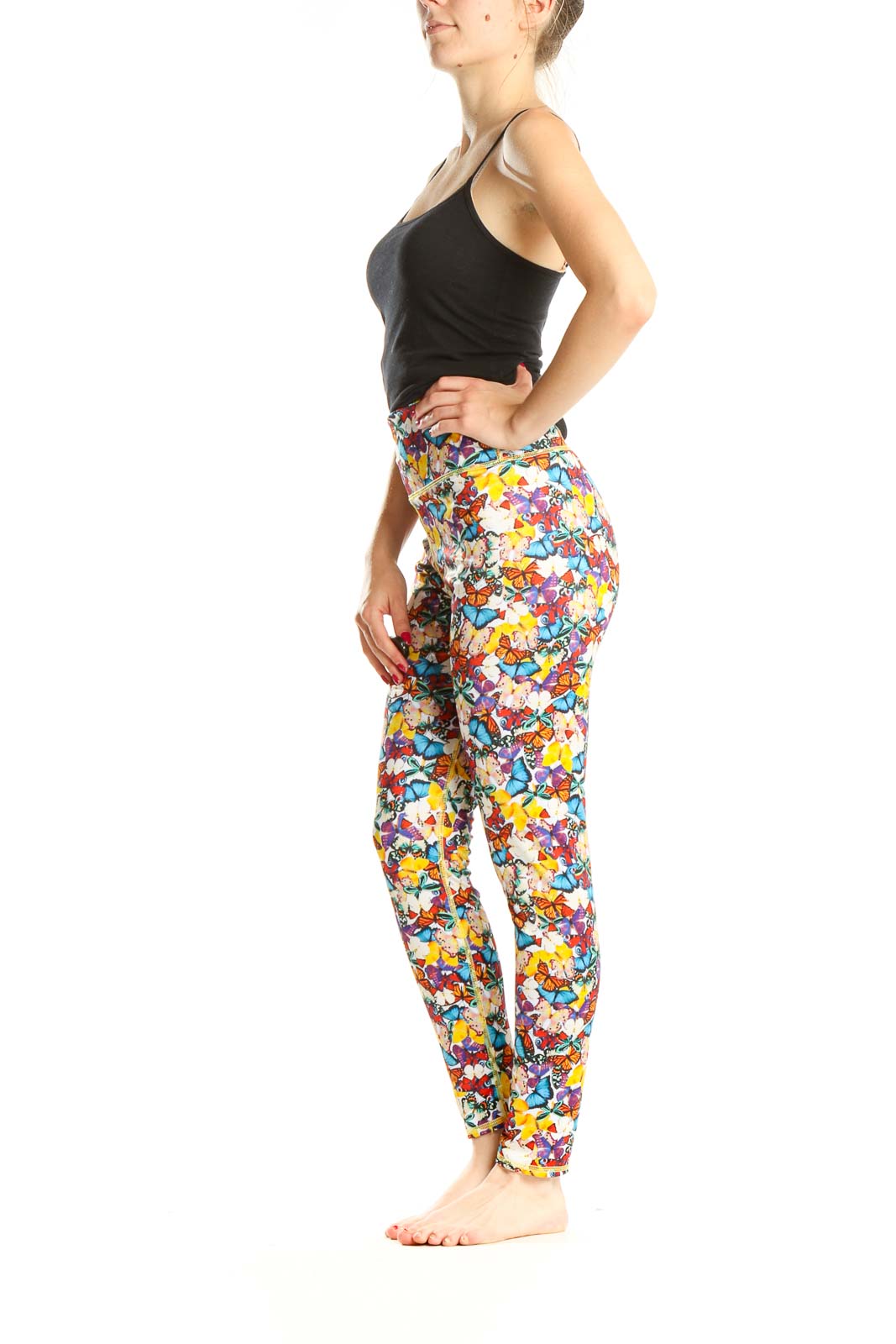 Rainbow Butterfly Print Activewear Leggings