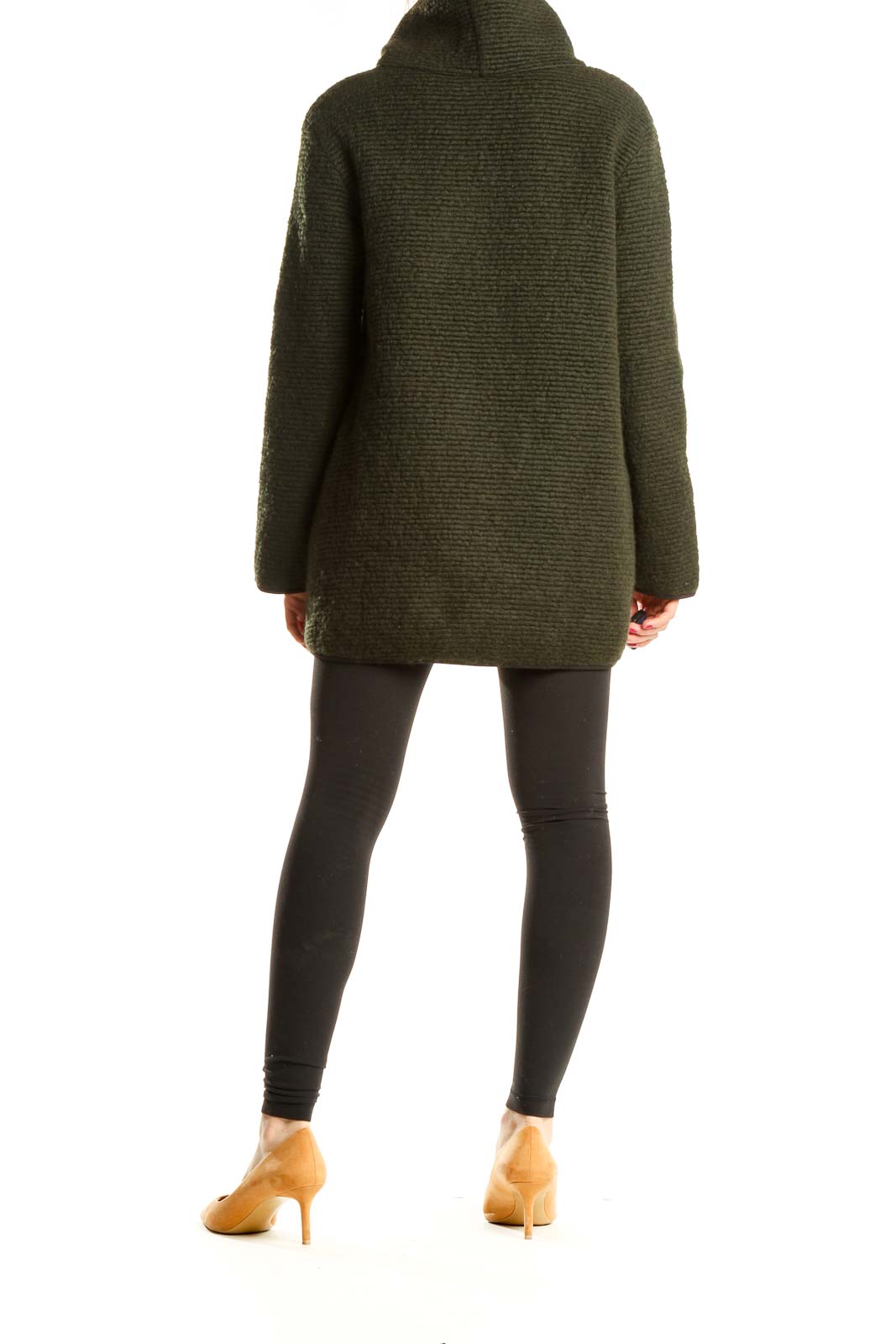 Green Chic High Neck Sweater