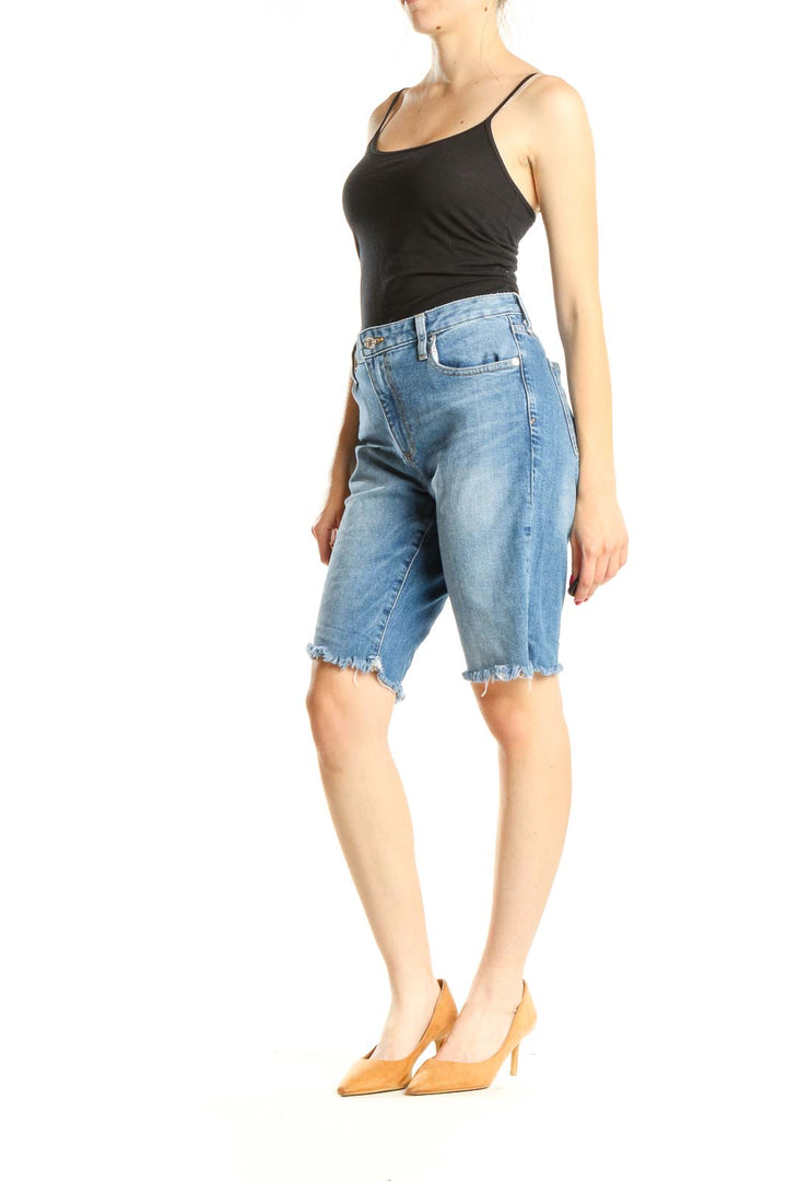 Blue Denim Casual Shorts